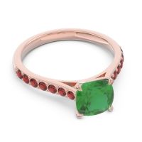 Cathedral Pave Cushion Uttha Ring