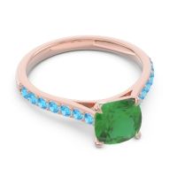 Cathedral Pave Cushion Uttha Ring