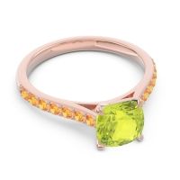 Cathedral Pave Cushion Uttha Ring