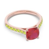 Cathedral Pave Cushion Uttha Ring