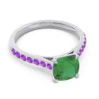 Cathedral Pave Cushion Uttha Ring