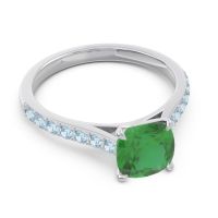 Cathedral Pave Cushion Uttha Ring