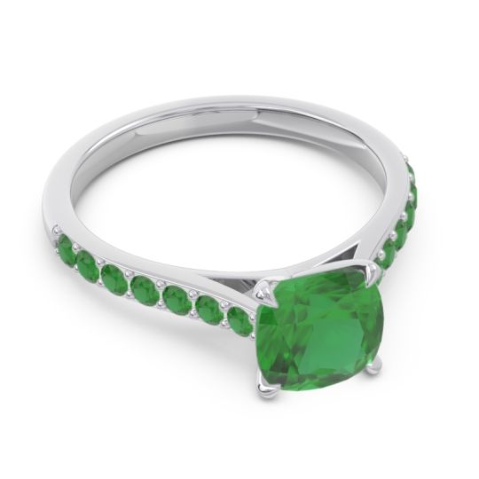 Cathedral Pave Cushion Uttha Ring