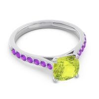 Cathedral Pave Cushion Uttha Ring