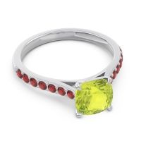 Cathedral Pave Cushion Uttha Ring