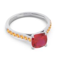 Cathedral Pave Cushion Uttha Ring