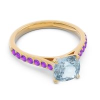 Cathedral Pave Cushion Uttha Ring
