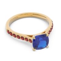 Cathedral Pave Cushion Uttha Ring
