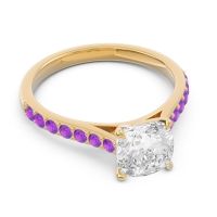 Cathedral Pave Cushion Uttha Ring