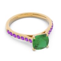 Cathedral Pave Cushion Uttha Ring