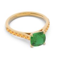 Cathedral Pave Cushion Uttha Ring
