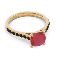 Cathedral Pave Cushion Uttha Ring