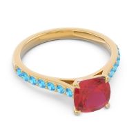 Cathedral Pave Cushion Uttha Ring