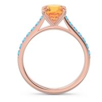 Cathedral Pave Cushion Uttha Ring