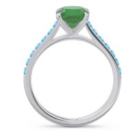 Cathedral Pave Cushion Uttha Ring