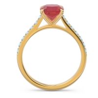 Cathedral Pave Cushion Uttha Ring