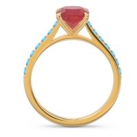 Cathedral Pave Cushion Uttha Ring