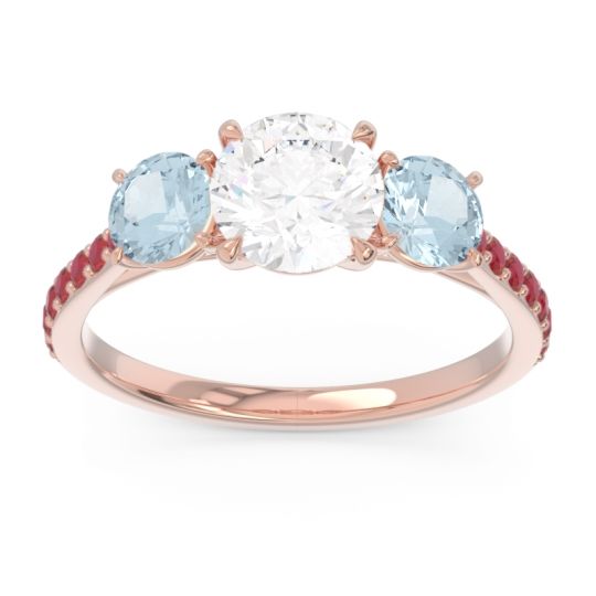 Three Stone Pave Trivisti Ring
