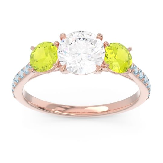 Three Stone Pave Trivisti Ring