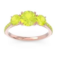 Three Stone Pave Trivisti Ring