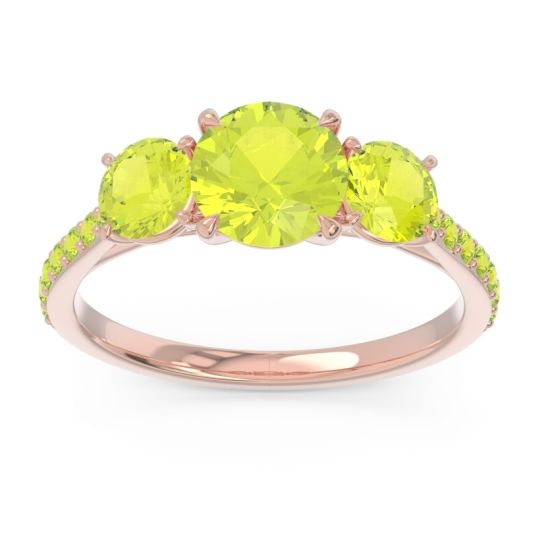 Three Stone Pave Trivisti Ring