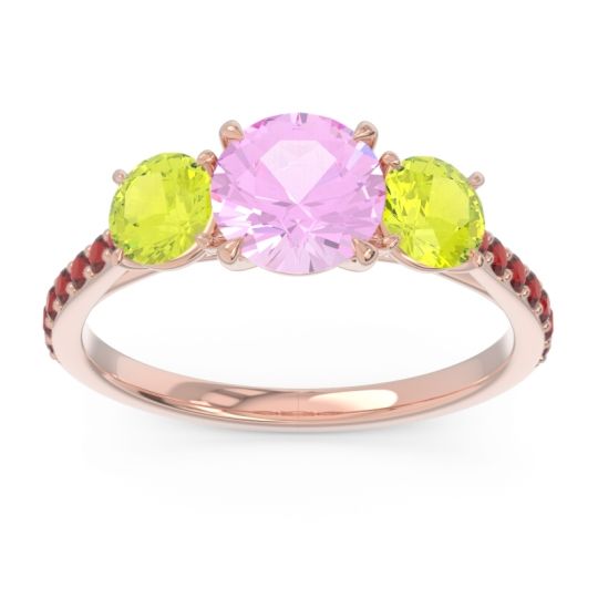 Three Stone Pave Trivisti Ring