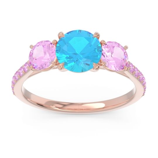 Three Stone Pave Trivisti Ring