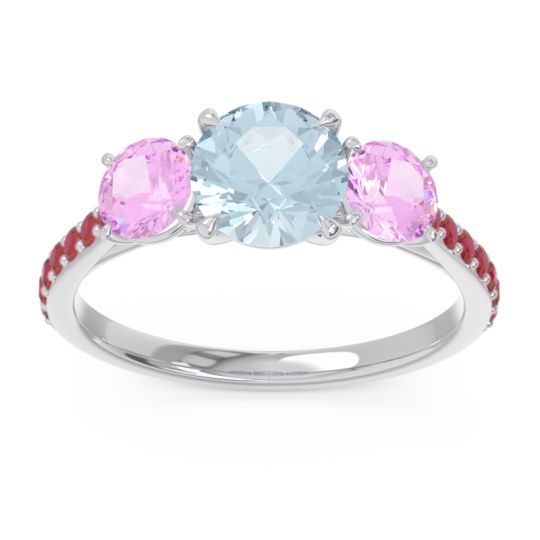 Three Stone Pave Trivisti Ring