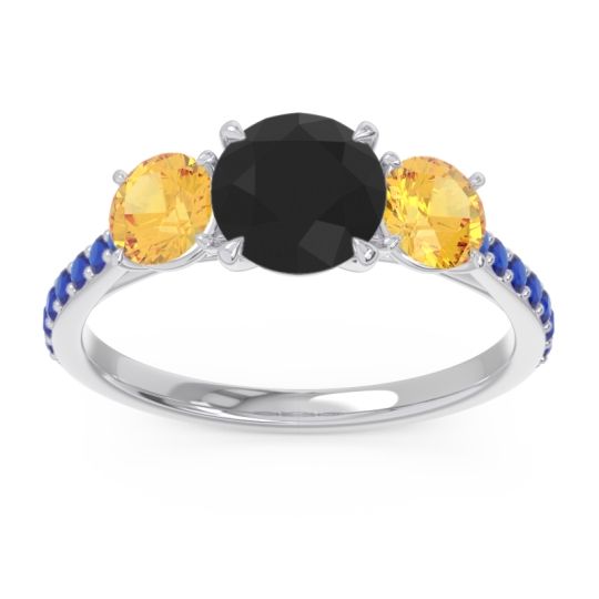 Three Stone Pave Trivisti Ring