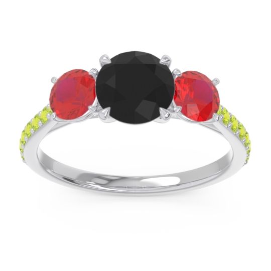 Three Stone Pave Trivisti Ring