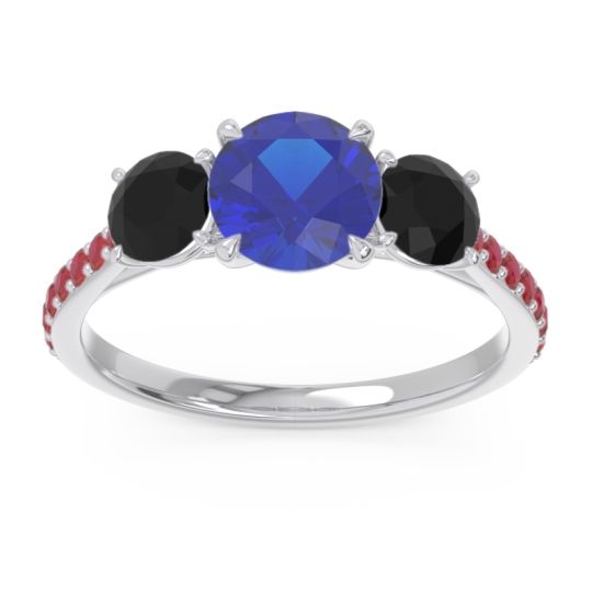 Three Stone Pave Trivisti Ring