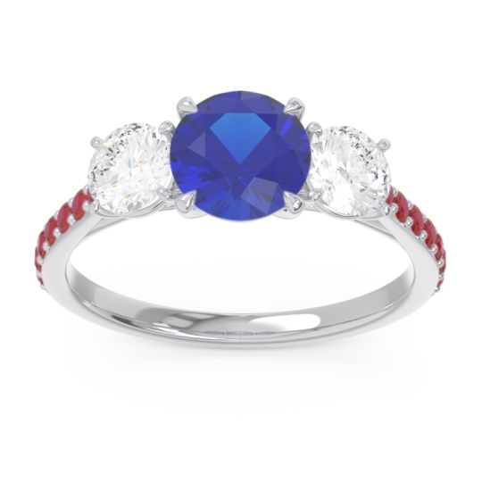 Three Stone Pave Trivisti Ring