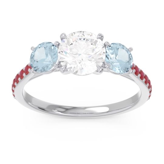 Three Stone Pave Trivisti Ring