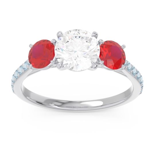 Three Stone Pave Trivisti Ring