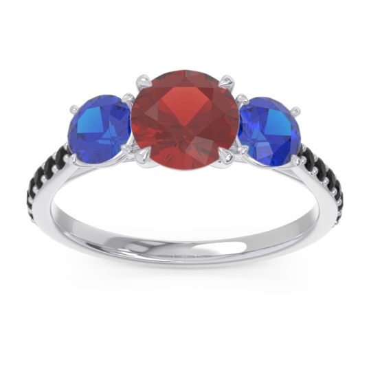 Three Stone Pave Trivisti Ring