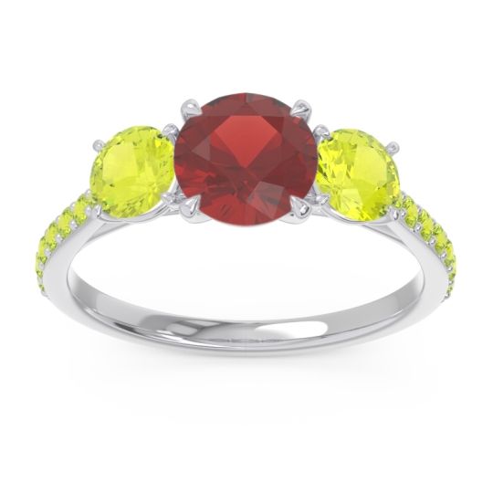 Three Stone Pave Trivisti Ring
