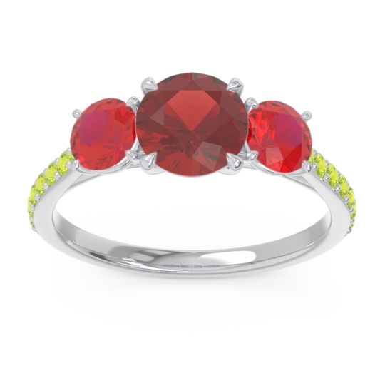 Three Stone Pave Trivisti Ring