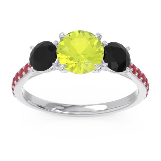Three Stone Pave Trivisti Ring