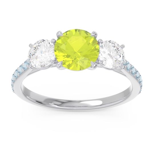 Three Stone Pave Trivisti Ring