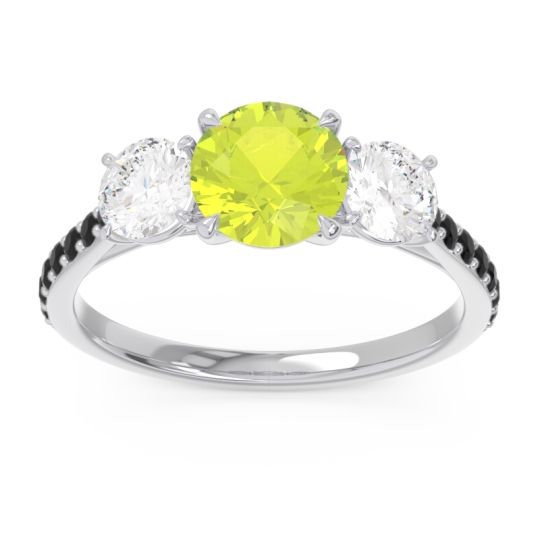 Three Stone Pave Trivisti Ring