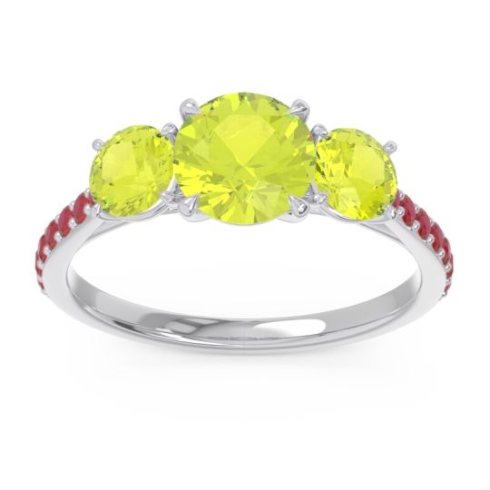Three Stone Pave Trivisti Ring