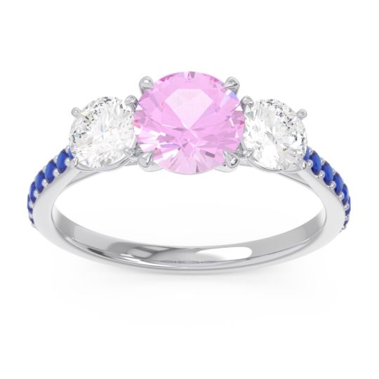 Three Stone Pave Trivisti Ring