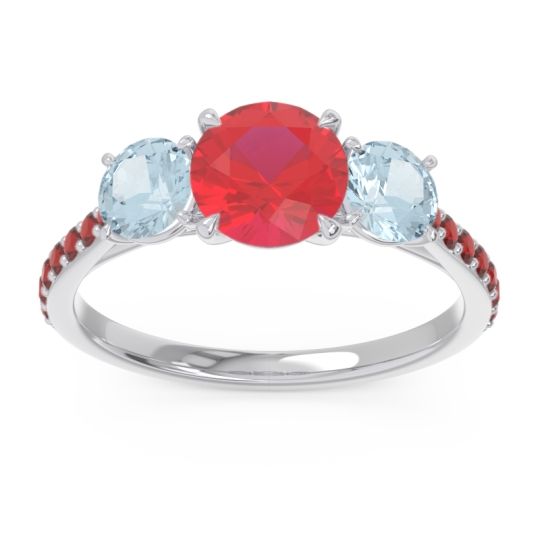 Three Stone Pave Trivisti Ring
