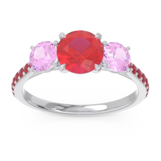 Three Stone Pave Trivisti Ring
