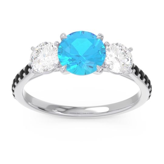 Three Stone Pave Trivisti Ring