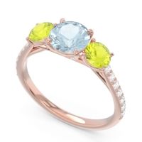 Three Stone Pave Trivisti Ring