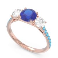 Three Stone Pave Trivisti Ring
