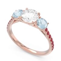 Three Stone Pave Trivisti Ring