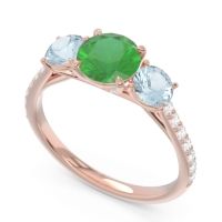 Three Stone Pave Trivisti Ring