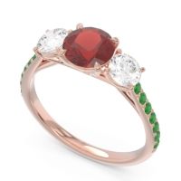 Three Stone Pave Trivisti Ring